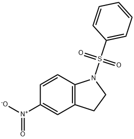 5-硝基-1-(苯基磺酰基)吲哚烷 结构式