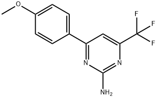 4-(4-甲氧苯基)-6-三氟甲基嘧啶-2-胺 结构式