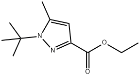 1-叔丁基-5-甲基-1H-吡唑-3-甲酸乙酯 结构式