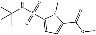 METHYL 5-[(TERT-BUTYLAMINO)SULFONYL]-1-METHYL-1H-PYRROLE-2-CARBOXYLATE 结构式