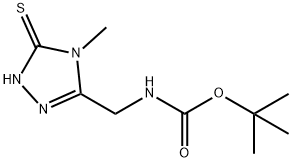 N-[(5-巯基-4-甲基-4H-1,2,4-三唑-3-基)甲基]氨基甲酸叔丁酯 结构式