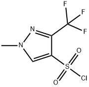 1-甲基-3-(三氟甲基)-1H-吡唑-4-磺酰氯 结构式