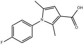 1-(4-氟-苯基)-2,5-二甲基-1H-吡咯-3-甲酸 结构式