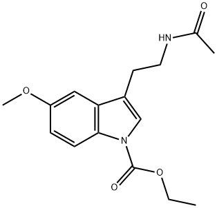 3-[2-(AcetylaMino)ethyl]-5-Methoxy-1H-indole-1-carboxylic Acid Ethyl Ester 结构式