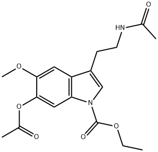 3-[2-(AcetylaMino)ethyl]-5-Methoxy-6-acetyloxy-1H-indole-1-carboxylic Acid Ethyl Ester 结构式