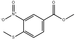 4-(甲硫基)-3-硝基苯甲酸甲酯 结构式