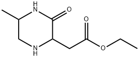 (5-甲基-3-氧代哌嗪-2-基)乙酸乙酯 结构式