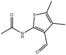 N-(3-甲酰基-4,5-二甲基-2-噻吩基)乙酰胺 结构式