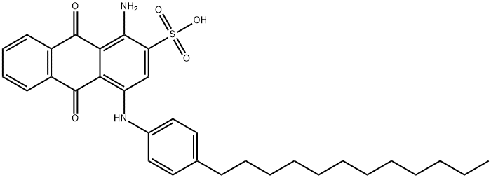 L-氨基-4-[(4-十二烷基苯)-氨基]-9,10-二氢-9,10-二氧代-2-蒽磺酸 结构式
