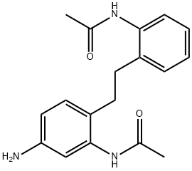 3-Acetylamino-4-[2-(o-acetylaminophenyl)ethyl]aniline 结构式