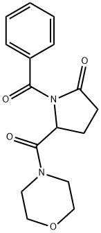 4-[(benzoyl-5-oxopyrrolidin-2-yl)carbonyl]morpholine 结构式