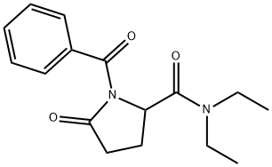 1-benzoyl-N,N-diethyl-5-oxopyrrolidine-2-carboxamide 结构式