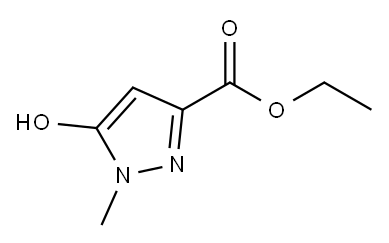 1-甲基-5-羟基-3-吡唑甲酸乙酯 结构式