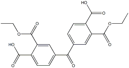 2,2'-diethyl dihydrogen 4,4'-carbonylbisphthalate 结构式