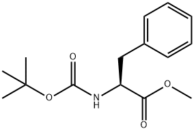 N-叔丁氧羰基-L-苯丙氨酸甲酯 结构式
