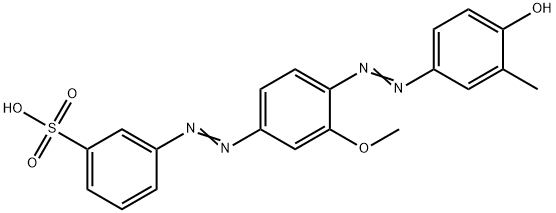 m-[[4-[(4-hydroxy-m-tolyl)azo]-3-methoxyphenyl]azo]benzenesulphonic acid 结构式