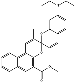 methyl 7-(diethylamino)-2'-methylspiro[2H-1-benzopyran-2,3'-[3H]naphtho[2,1-b]pyran]-5'-carboxylate  结构式