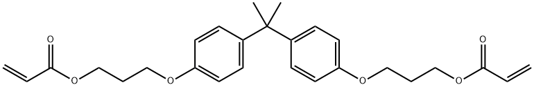 (1-methylethylidene)bis(4,1-phenyleneoxy-3,1-propanediyl) diacrylate 结构式