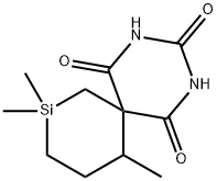 8,8,11-Trimethyl-2,4-diaza-8-silaspiro[5.5]undecane-1,3,5-trione 结构式