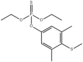 (3,5-dimethyl-4-methylsulfanyl-phenoxy)-diethoxy-sulfanylidene-phospho rane 结构式