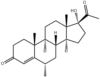 甲孕酮 结构式