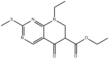 ethyl 8-ethyl-5,6,7,8-tetrahydro-2-(methylthio)-5-oxopyrido[2,3-d]pyrimidine-6-carboxylate 结构式