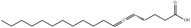 (R)-Octadeca-5,6-dienoic acid 结构式