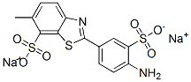 2-(4-氨基-3-磺苯基)-6-甲基-7-苯并噻唑磺酸二钠 结构式