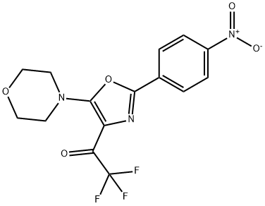 2,2,2-Trifluoro-1-[5-morpholino-2-(4-nitrophenyl)oxazol-4-yl]ethanone 结构式
