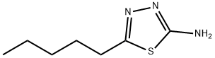 5-戊基-1,3,4-噻二唑-2-胺 结构式