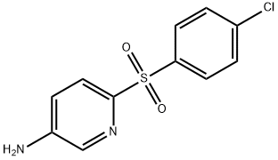 6-[(4-Chlorophenyl)sulphonyl]pyridin-3-amine, 1-[(5-Aminopyridin-2-yl)sulphonyl]-4-chlorobenzene 结构式
