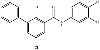 N-(3,4-Dichlorophenyl)-5-chloro-2-hydroxy[1,1'-biphenyl]-3-carboxamide 结构式
