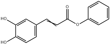 2-Propenoic acid, 3-(3,4-dihydroxyphenyl)-, phenyl ester 结构式