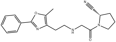 (2S)-1-{N-[2-(5-METHYL-2-PHENYL-1,3-OXAZOL-4-YL)ETHYL]GLYCYL}PYRROLIDINE-2-CARBONITRILE 结构式