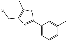 4-(氯甲基)-5-甲基-2-(3-甲基苯基)恶唑 结构式