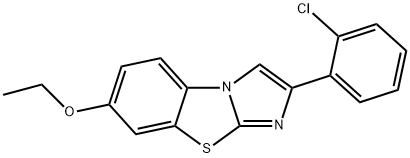 2-(2-CHLOROPHENYL)-7-ETHOXYIMIDAZO[2,1-B]BENZOTHIAZOLE 结构式