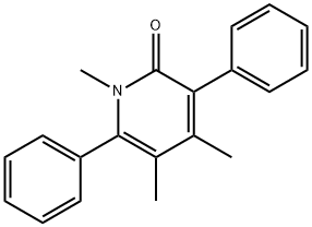 1,4,5-Trimethyl-3,6-diphenyl-2(1H)-pyridinone 结构式