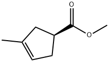 3-Cyclopentene-1-carboxylicacid,3-methyl-,methylester,(S)-(9CI) 结构式