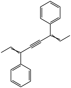 1,1'-(1,4-Diethylidene-2-butyne-1,4-diyl)bisbenzene 结构式