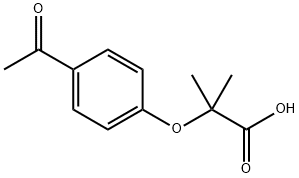 2-(4-acetylphenoxy)-2-methylpropionic acid  结构式
