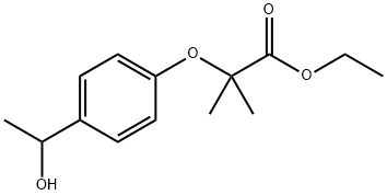 ethyl 2-[4-(1-hydroxyethyl)phenoxy]isobutyrate 结构式