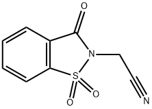 (1,1,3-TRIOXO-1,3-DIHYDRO-1LAMBDA6-BENZO[D]ISOTHIAZOL-2-YL)-ACETONITRILE 结构式