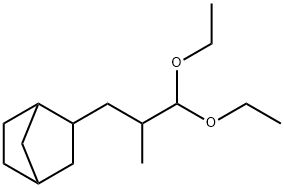 2-(3,3-diethoxy-2-methylpropyl)bicyclo[2.2.1]heptane 结构式