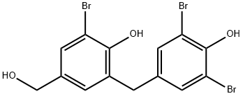 3-Bromo-5-[(3,5-dibromo-4-hydroxyphenyl)methyl]-4-hydroxybenzenemethanol 结构式