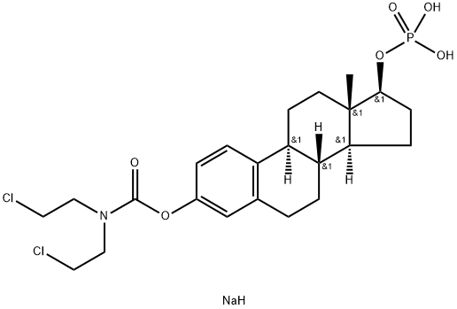 雌莫司汀磷酸钠 结构式