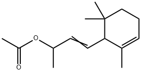 4-(2,6,6三甲基-1-环己烯-1-基)-3-丁烯-2-醇乙酸酯 结构式