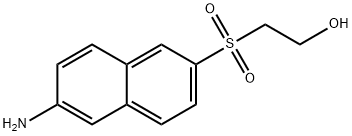 6-beta-羟乙基砜基-2-萘胺 结构式