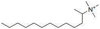 N-(1-methyldodecyl)-N,N,N-trimethylammonium 结构式