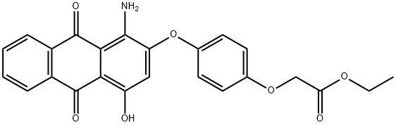 ethyl [4-[(1-amino-9,10-dihydro-4-hydroxy-9,10-dioxo-2-anthryl)oxy]phenoxy]acetate  结构式