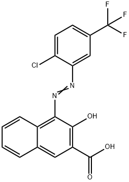 4-(2-CHLORO-5-(TRIFLUOROMETHYL)PHENYLAZO)-3-HYDROXY-2-NAPHTHOIC ACID 结构式